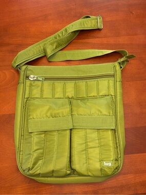 lug Green Nylon Crossbody Organizer Bag